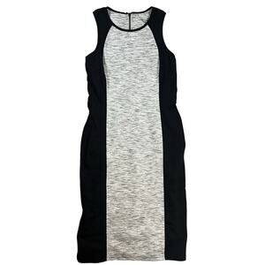 Athleta Two Tone Bodycon City Scape Dress Black Grey S